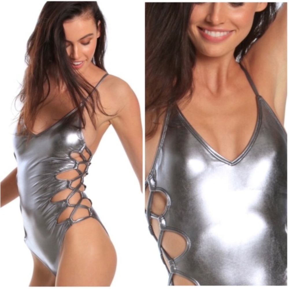 SEXY CABANA DEL SOL  METALLIC ONE PIECE Size Small